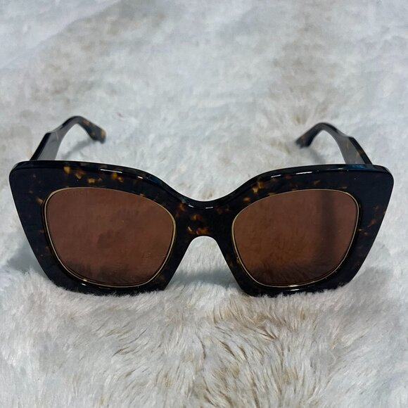 Gucci Soft Cat-Eye / Butterfly Sunglasses in Shiny Dark Havana main image 7